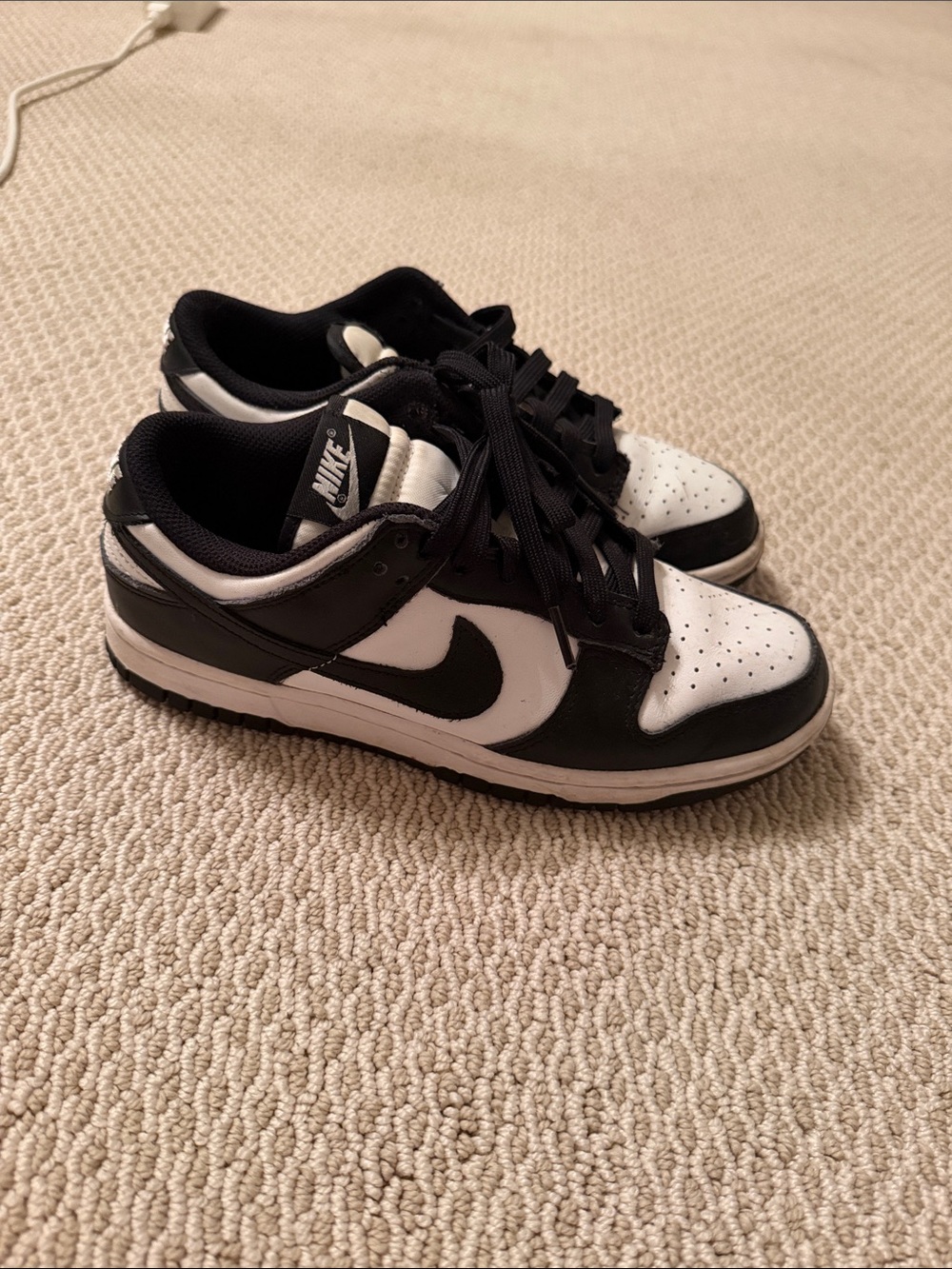 Nike Kids Black and White Low-Top Sneakers